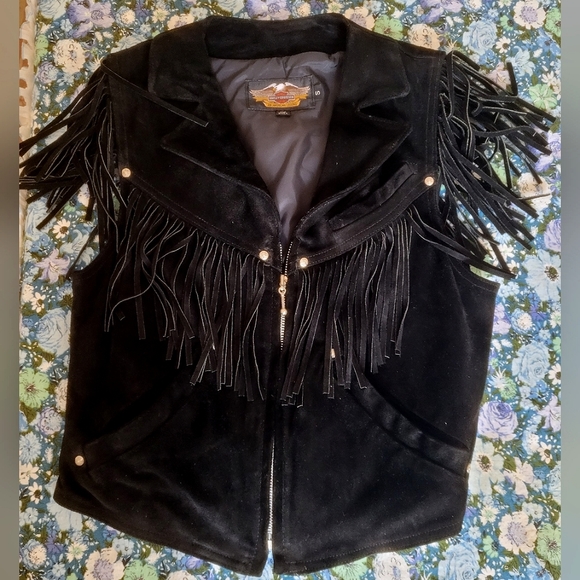 SOLD USA made harley davidson motorcycle vest - Picture 3 of 4